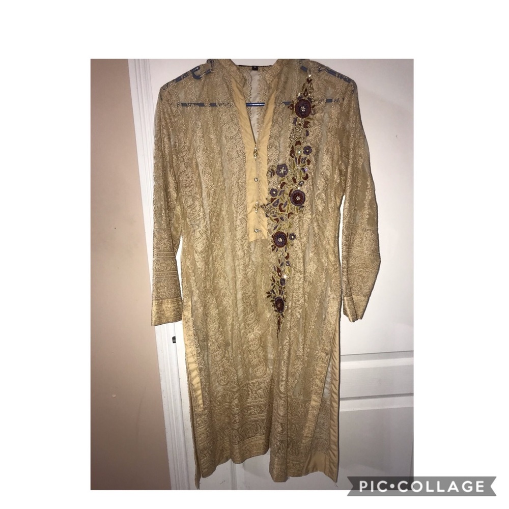 Gold embroidered Kurta